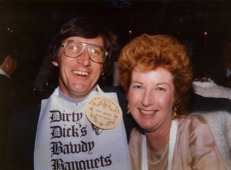 Laurie and wife Marie at Dirty Dick's Bawdy Banquets.