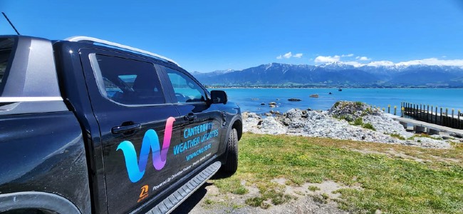 Canterbury Weather Updates ute at Kaikoura